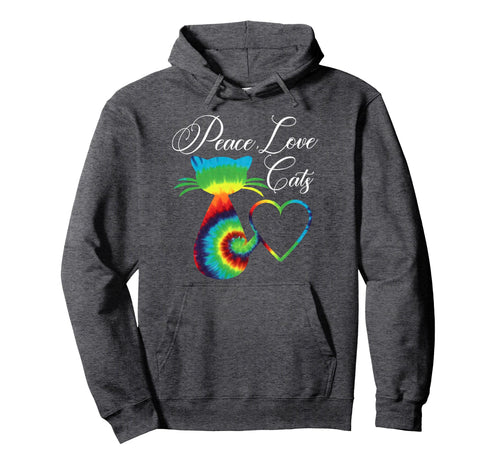 Tie Dye Cat Gifts Cat Lovers Peace Hoodie - Streetwear Style for Adults - T-Shirt, Sweatshirt, Hoodie