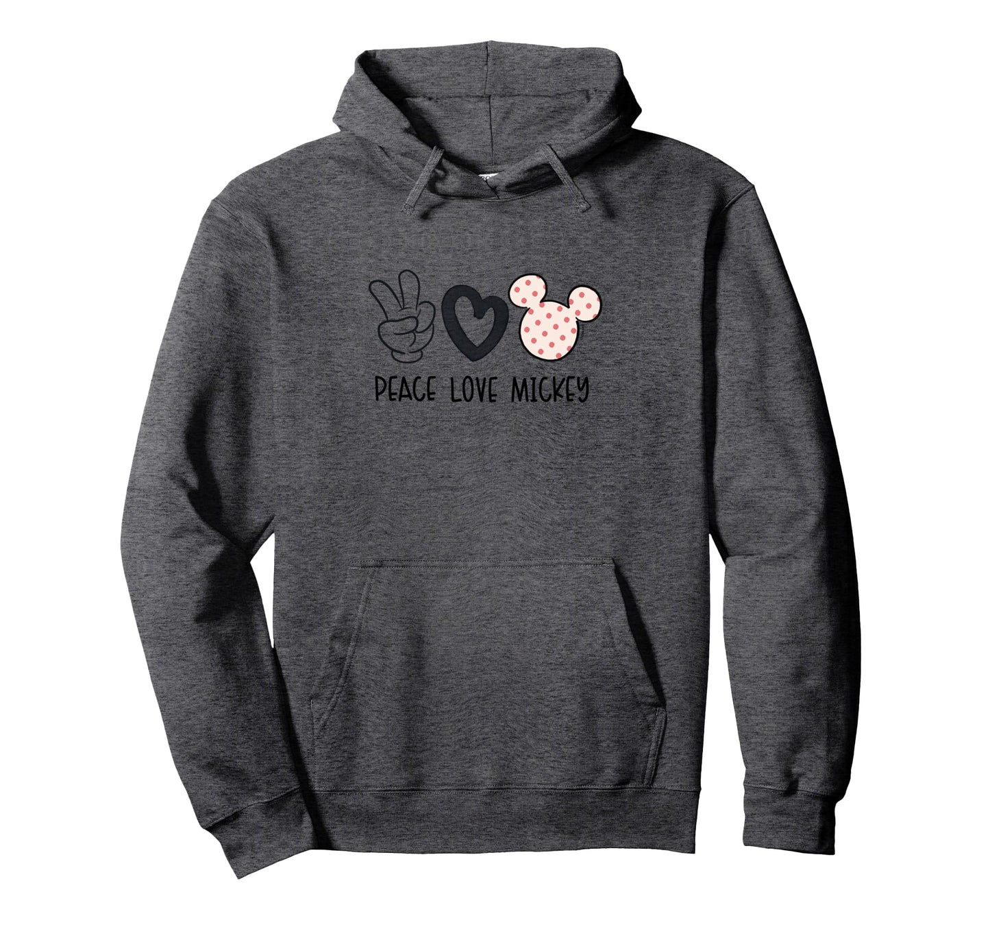 Peace Love And Mickey Mouse Hoodie - Trendy Graphic for Adults - T-Shirt, Sweatshirt, Hoodie