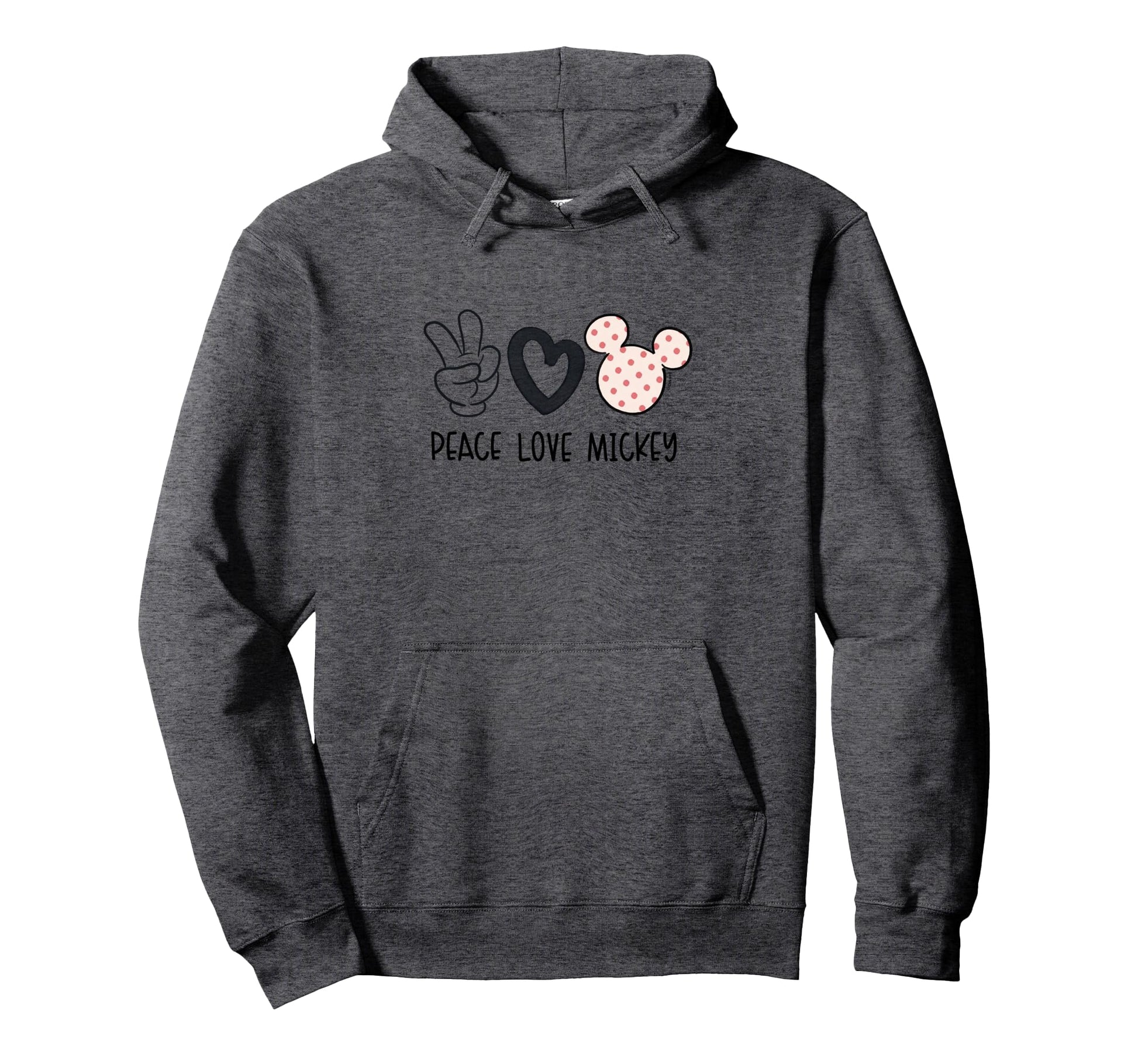 Peace Love And Mickey Mouse Hoodie - Trendy Graphic for Adults - T-Shirt, Sweatshirt, Hoodie