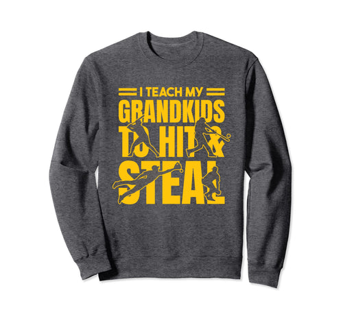 Baseball Grandpa I Teach My Sweatshirt - Casual Everyday Wear for Adults - T-Shirt, Sweatshirt, Hoodie