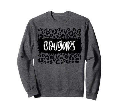 Cougars Team Mascot School Spirit Sweatshirt - Trendy Graphic Men Women - T-Shirt, Sweatshirt, Hoodie