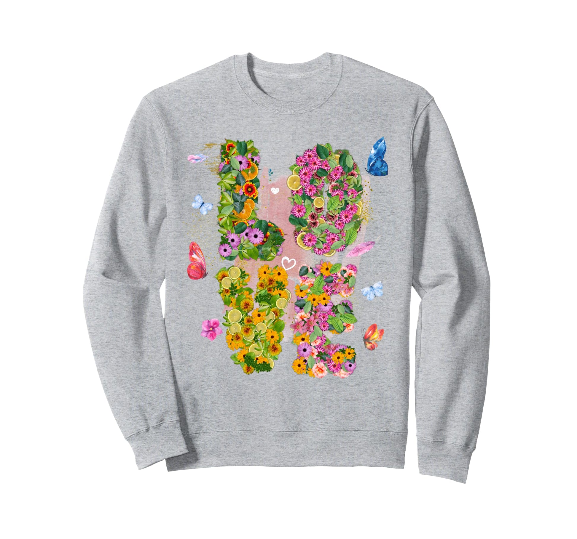 Womens Valentines Day Flower Heart Sweatshirt - Fun Novelty Design Unisex - T-Shirt, Sweatshirt, Hoodie