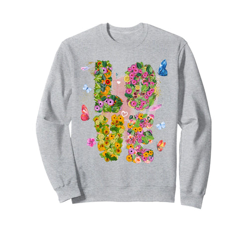 Womens Valentines Day Flower Heart Sweatshirt - Fun Novelty Design Unisex - T-Shirt, Sweatshirt, Hoodie