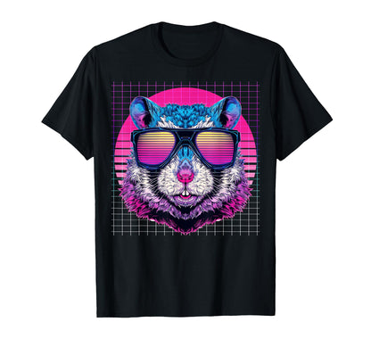 Hamster Sunglasses Hammy Vaporwave T-Shirt - Unique Graphic Unisex - T-Shirt, Sweatshirt, Hoodie