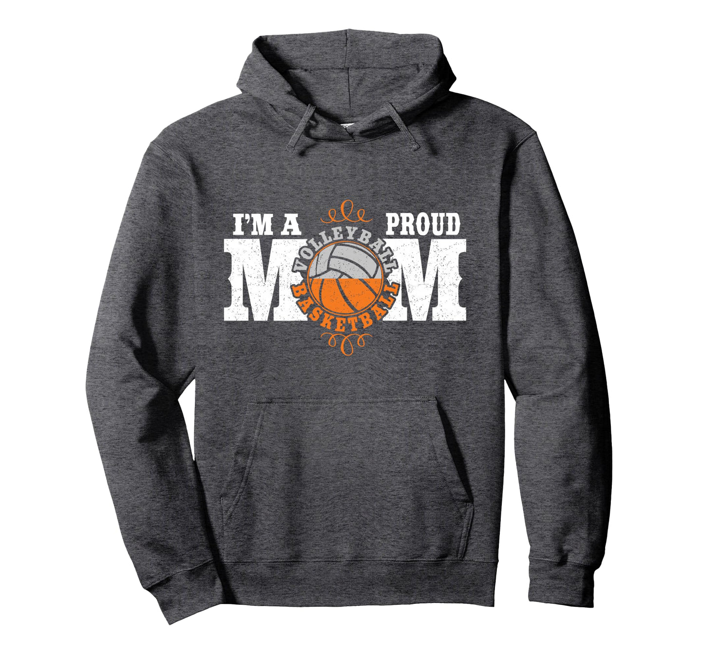 Im Proud Basketball Volleyball Mom Hoodie - Minimalist Print Men Women - T-Shirt, Sweatshirt, Hoodie