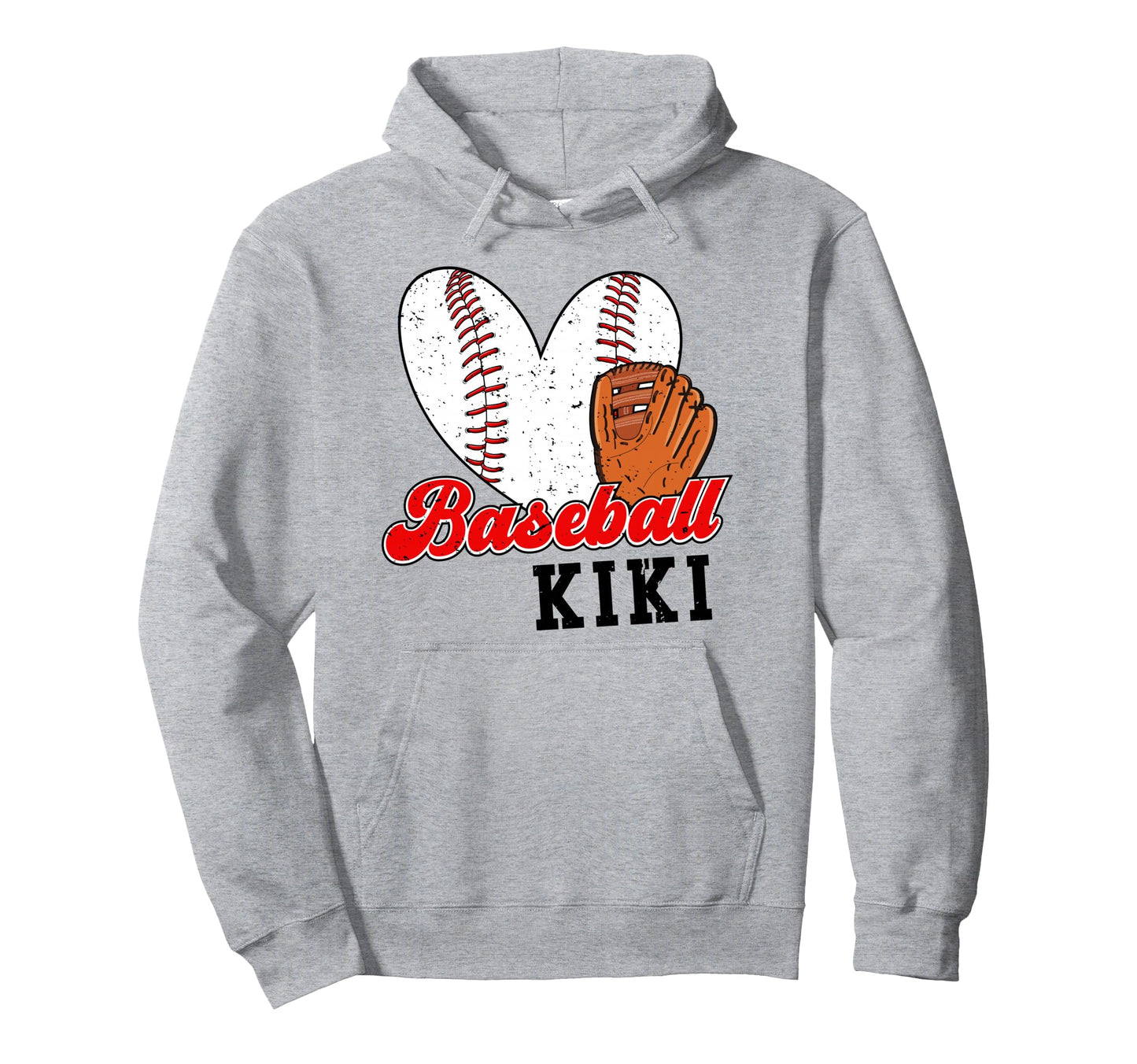 Baseball Kiki Heart Kiki Baseball Hoodie - Fun Novelty Design for Adults - T-Shirt, Sweatshirt, Hoodie