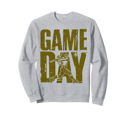 Game Day Softball Mom Softball Sweatshirt - Streetwear Style for Adults - T-Shirt, Sweatshirt, Hoodie