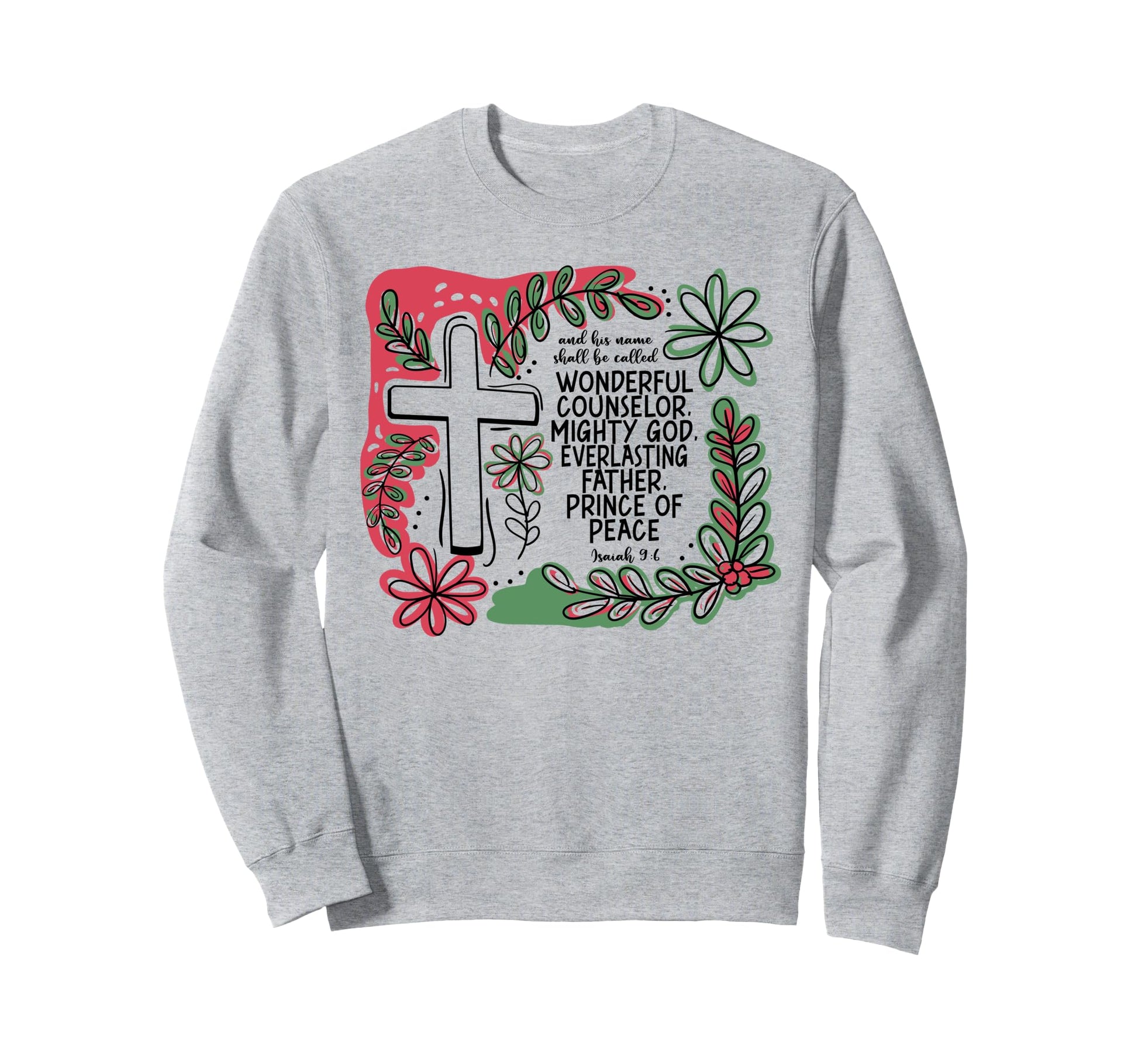 Christian Faith Cross Boho Sweatshirt - Fun Novelty Design for Adults - T-Shirt, Sweatshirt, Hoodie