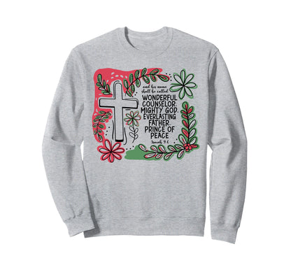 Christian Faith Cross Boho Sweatshirt - Fun Novelty Design for Adults - T-Shirt, Sweatshirt, Hoodie