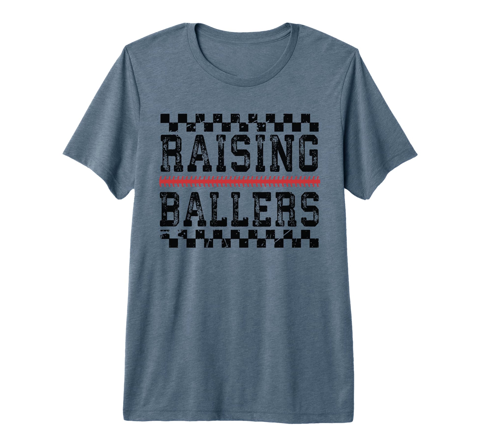 Raising Ballers Funny Mom Baseball Tri Blend T-Shirt - Graphic Print Unisex - T-Shirt, Sweatshirt, Hoodie