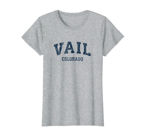 Vail Colorado Co Varsity Sports Navy T-Shirt - Aesthetic Graphic Men Women - T-Shirt, Sweatshirt, Hoodie