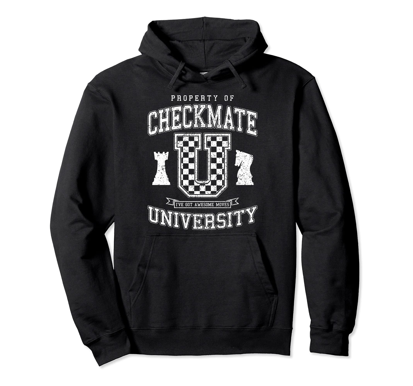 Checkmate University College Varsity Hoodie - Casual Everyday Wear Unisex - T-Shirt, Sweatshirt, Hoodie