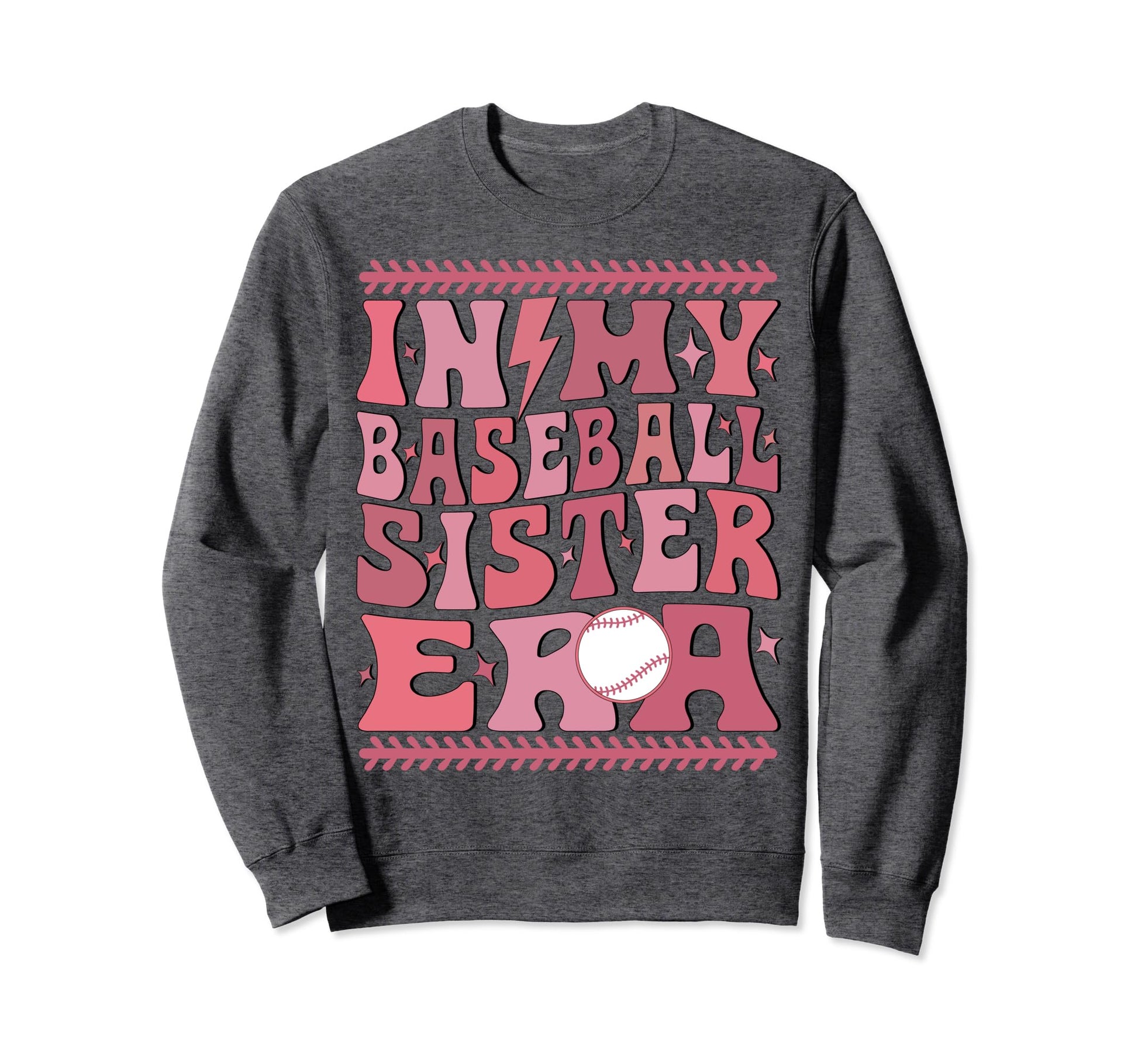 My Baseball Sister Era Groovy Sweatshirt - Casual Everyday Wear for Adults - T-Shirt, Sweatshirt, Hoodie