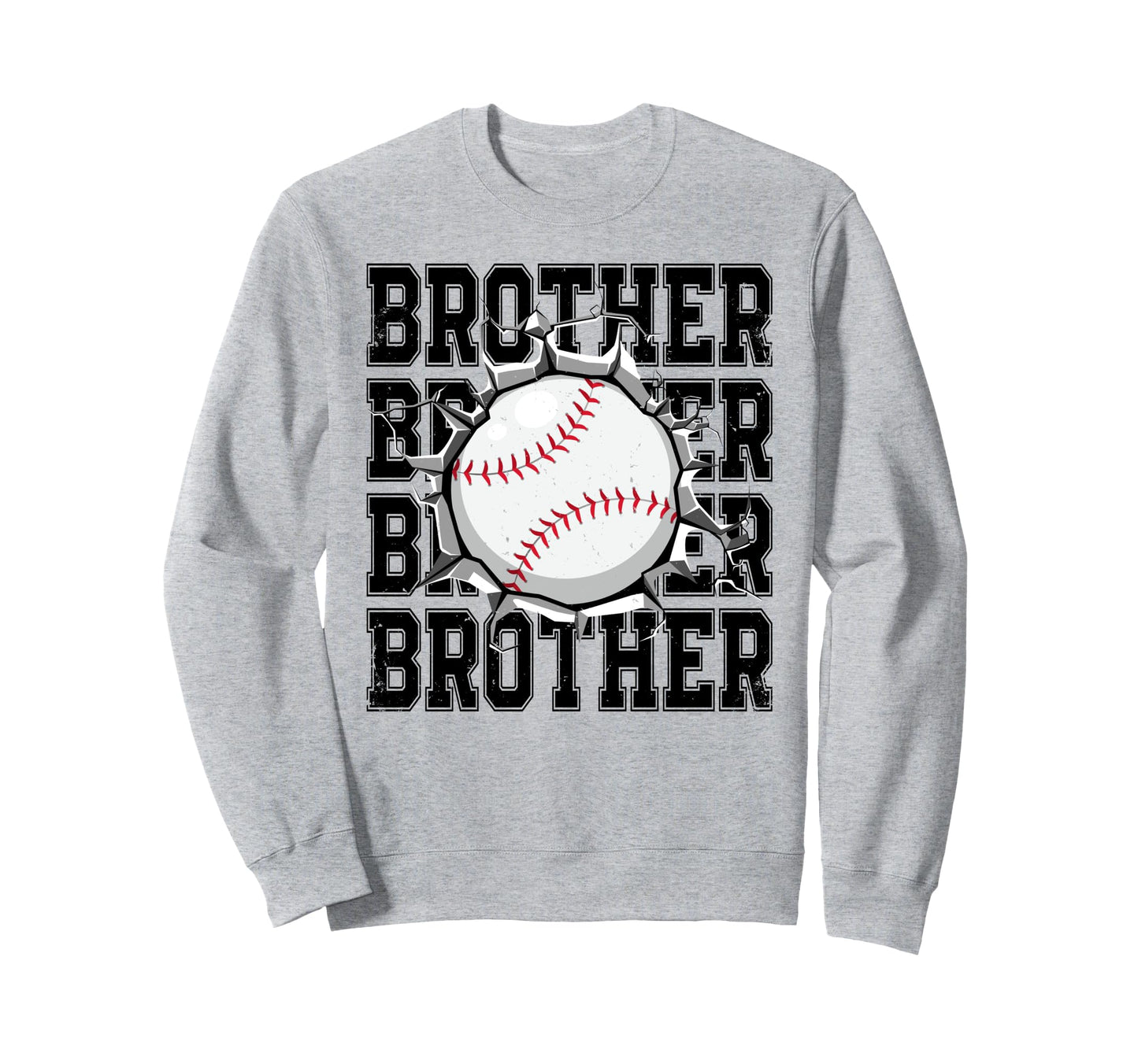 Baseball Brother Cracked Wall Sweatshirt - Casual Everyday Wear Unisex - T-Shirt, Sweatshirt, Hoodie