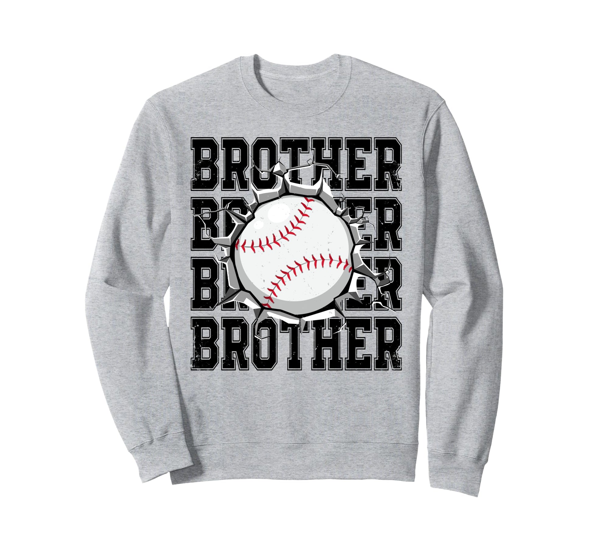 Baseball Brother Cracked Wall Sweatshirt - Casual Everyday Wear Unisex - T-Shirt, Sweatshirt, Hoodie