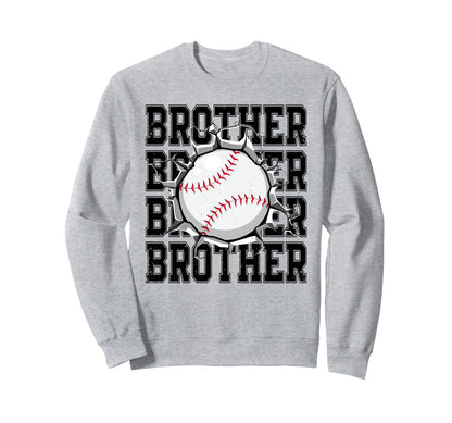 Baseball Brother Cracked Wall Sweatshirt - Casual Everyday Wear Unisex - T-Shirt, Sweatshirt, Hoodie