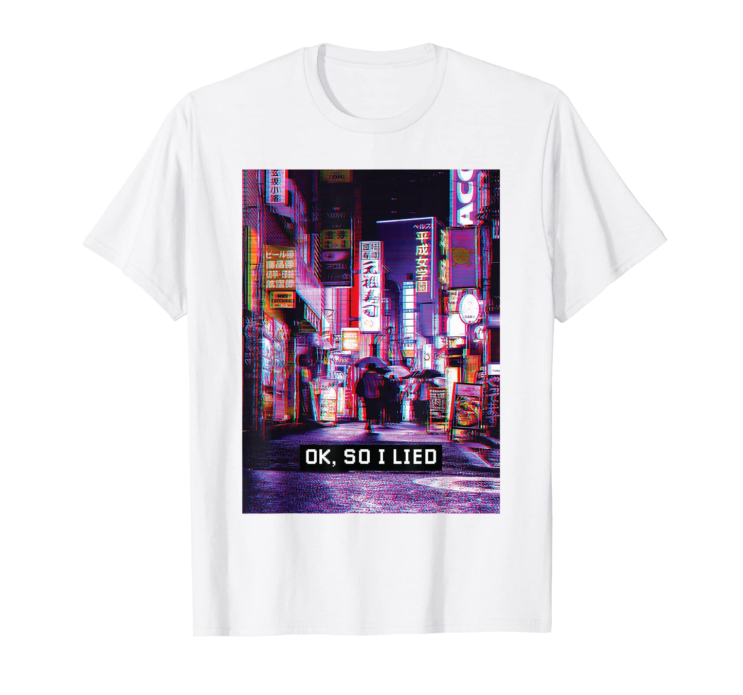 Ok So I Lied Vaporwave Aesthetic T-Shirt - Custom Art Print for Adults - T-Shirt, Sweatshirt, Hoodie