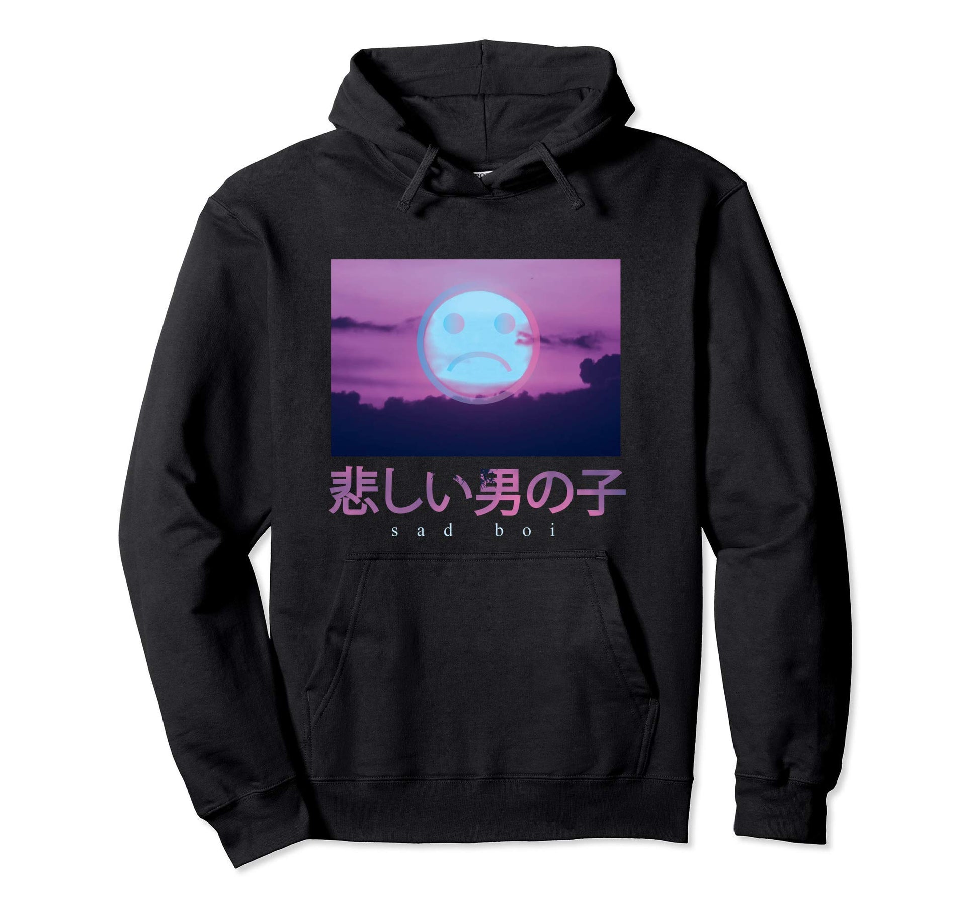 Vaporwave Edgy Aesthetic Japanese Hoodie - Fun Novelty Design Men Women - T-Shirt, Sweatshirt, Hoodie