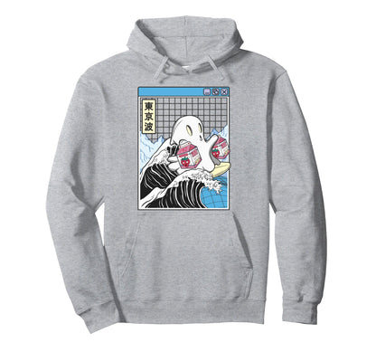 Surfing Ghost Strawberry Milk Cartons Hoodie - Streetwear Style for Adults - T-Shirt, Sweatshirt, Hoodie