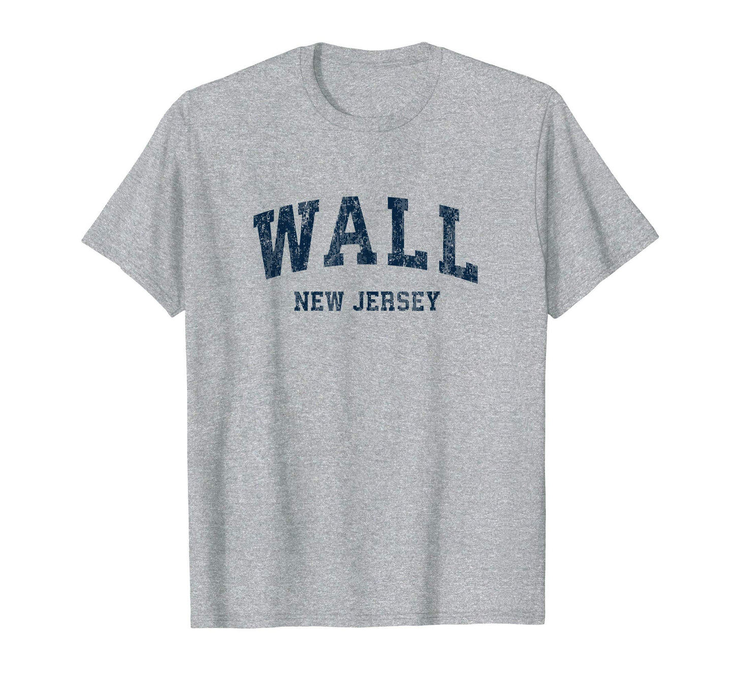 Wall New Jersey Nj Varsity Sports Navy T-Shirt - Trendy Graphic Unisex - T-Shirt, Sweatshirt, Hoodie