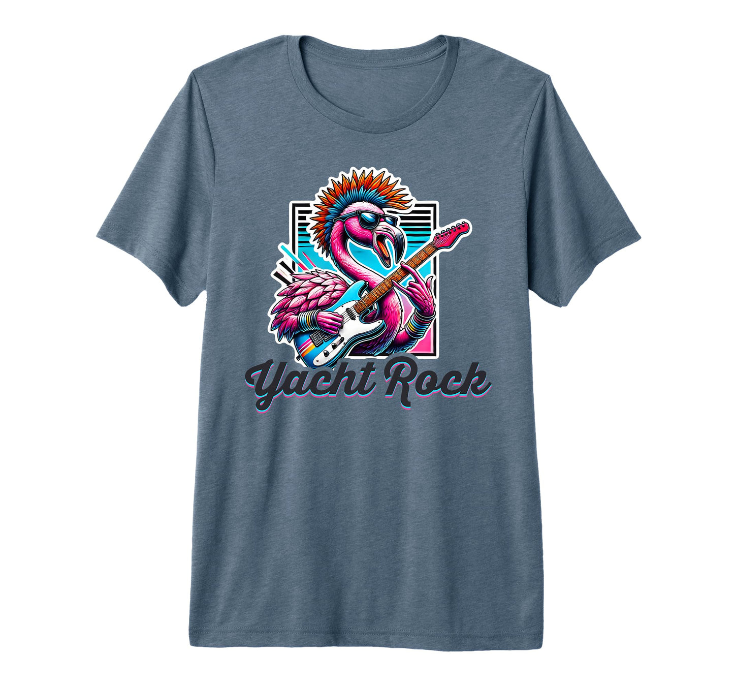 Yacht Rock Flamingo 70S 80S Soft Rock Tri T-Shirt - Unique Graphic Unisex - T-Shirt, Sweatshirt, Hoodie