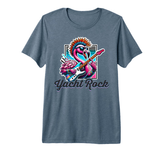 Yacht Rock Flamingo 70S 80S Soft Rock Tri T-Shirt - Unique Graphic Unisex - T-Shirt, Sweatshirt, Hoodie