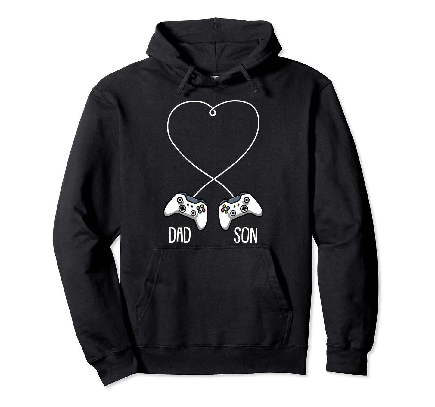 Dad Son Gaming Video Game Controller Hoodie - Unique Graphic Unisex - T-Shirt, Sweatshirt, Hoodie
