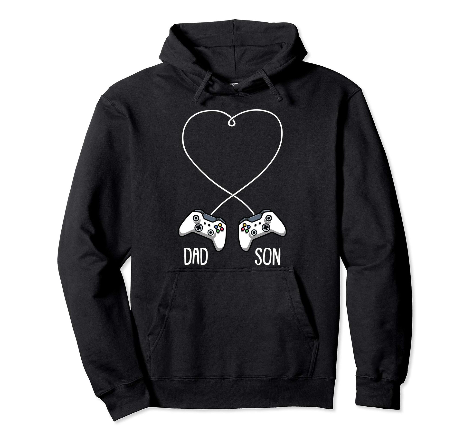 Dad Son Gaming Video Game Controller Hoodie - Unique Graphic Unisex - T-Shirt, Sweatshirt, Hoodie
