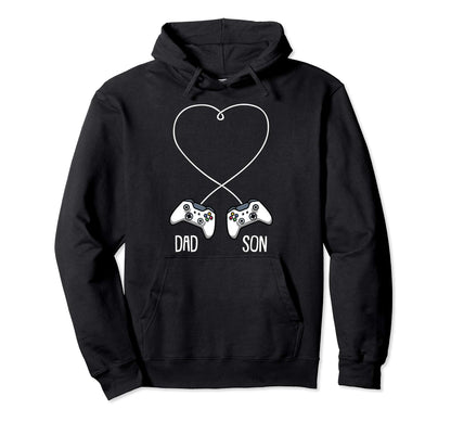 Dad Son Gaming Video Game Controller Hoodie - Unique Graphic Unisex - T-Shirt, Sweatshirt, Hoodie