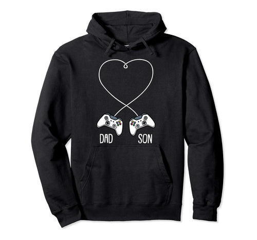 Dad Son Gaming Video Game Controller Hoodie - Unique Graphic Unisex - T-Shirt, Sweatshirt, Hoodie