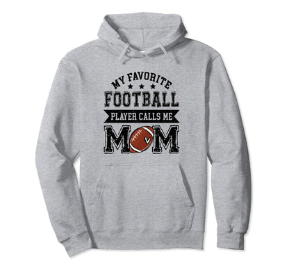 Football Mom My Favorite Football Hoodie - Aesthetic Graphic for Adults - T-Shirt, Sweatshirt, Hoodie