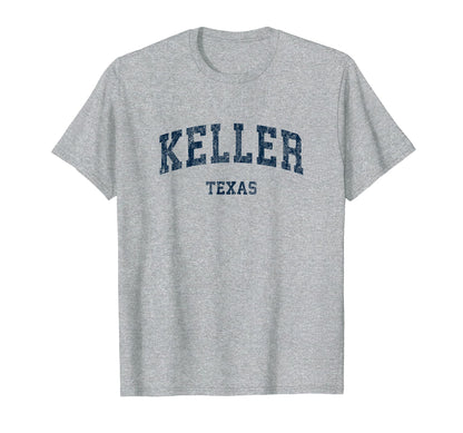 Keller Texas Tx Varsity Sports Navy T-Shirt - Trendy Graphic for Adults - T-Shirt, Sweatshirt, Hoodie