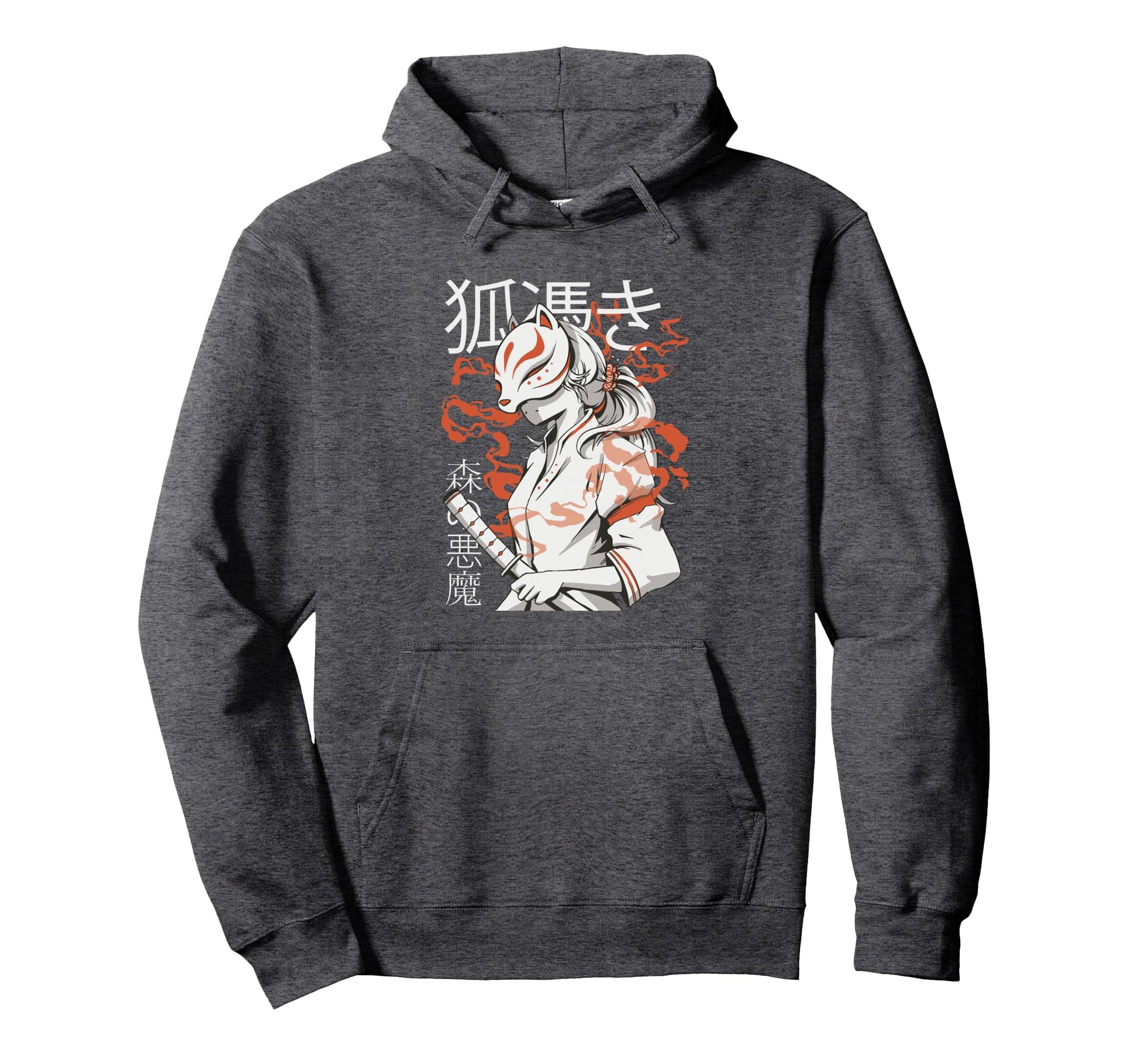 Edgy Aesthetic Soft Grunge Japanese Kitsune Hoodie - Graphic Print Unisex - T-Shirt, Sweatshirt, Hoodie