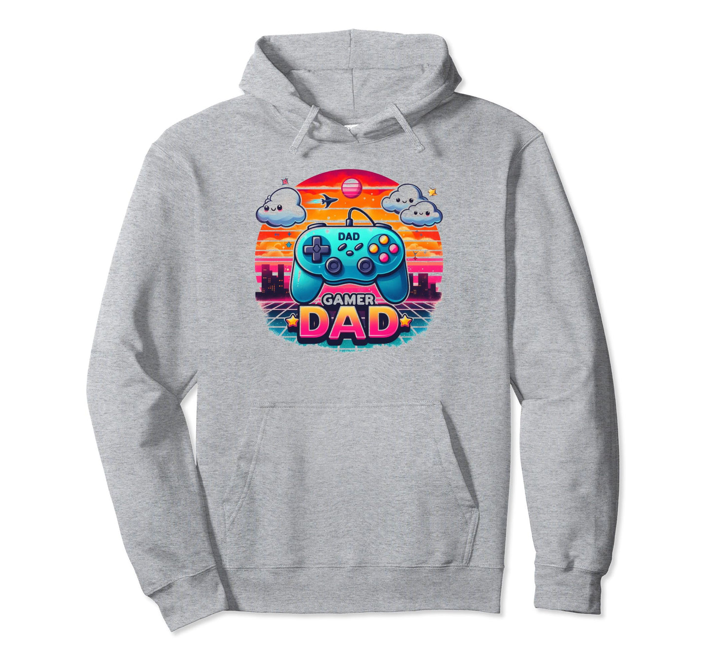 Gamer Dad Game Controller Gaming Video Hoodie - Novelty Apparel Men Women - T-Shirt, Sweatshirt, Hoodie