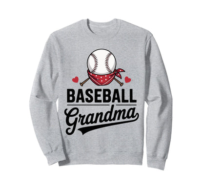 Baseball Grandma Bats Hearts And Sweatshirt - Custom Art Print Unisex - T-Shirt, Sweatshirt, Hoodie