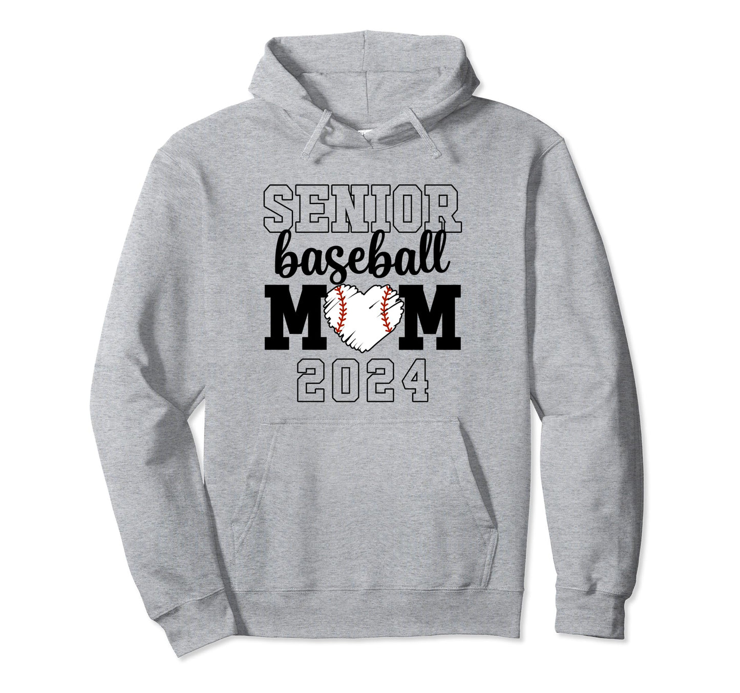 Senior Baseball Mom Class 2024 Senior Hoodie - Aesthetic Graphic Men Women - T-Shirt, Sweatshirt, Hoodie