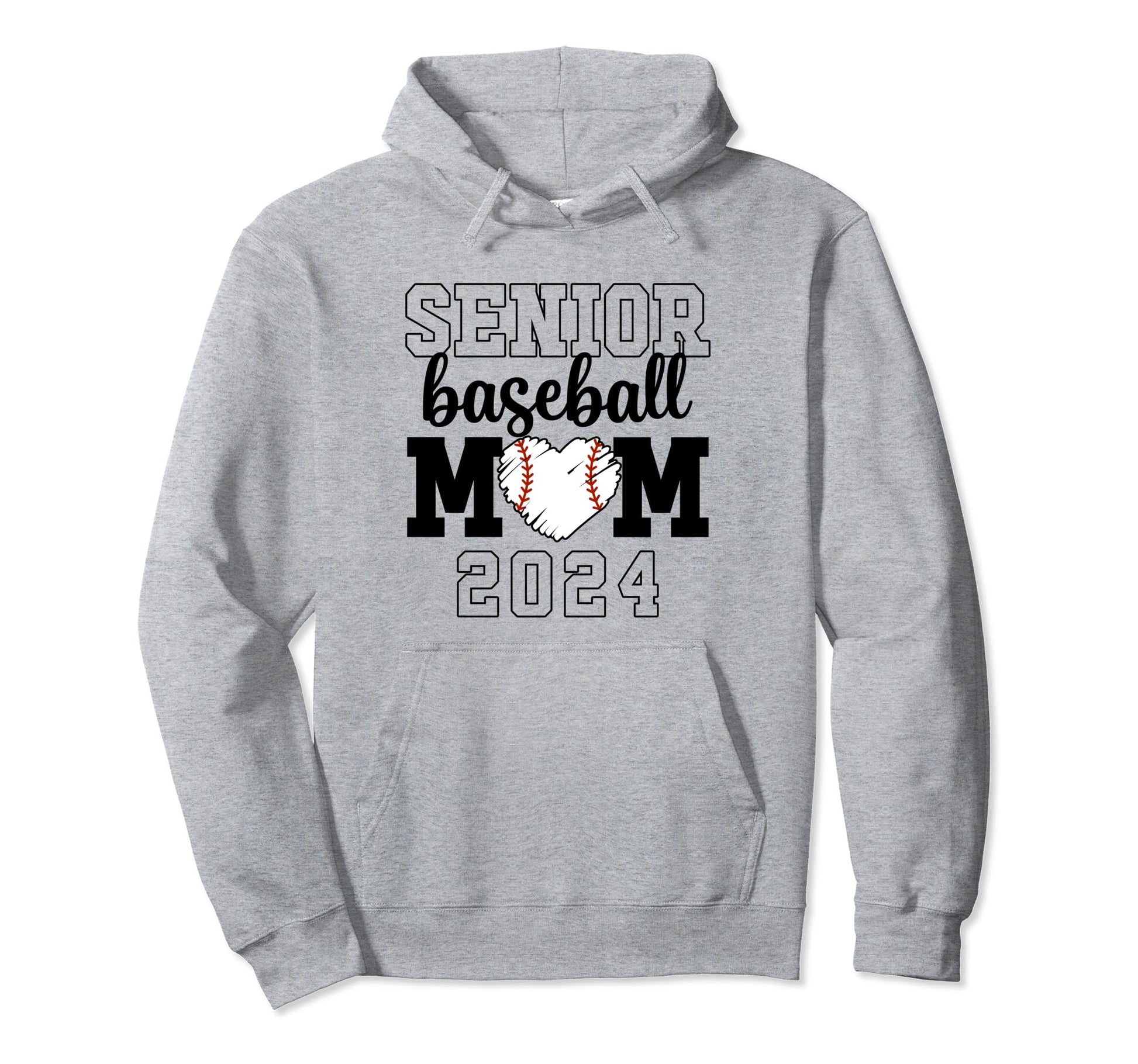Senior Baseball Mom Class 2024 Senior Hoodie - Aesthetic Graphic Men Women - T-Shirt, Sweatshirt, Hoodie