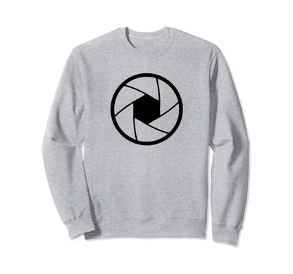 Minimalist Camera Shutter Simple Sweatshirt - Graphic Print Men Women - T-Shirt, Sweatshirt, Hoodie