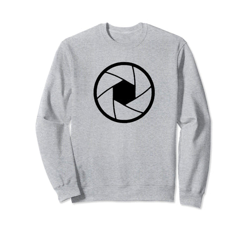 Minimalist Camera Shutter Simple Sweatshirt - Graphic Print Men Women - T-Shirt, Sweatshirt, Hoodie