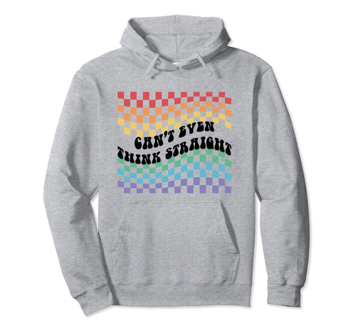 Cant Even Think Straight Lgbt Gay Hoodie - Minimalist Print for Adults - T-Shirt, Sweatshirt, Hoodie