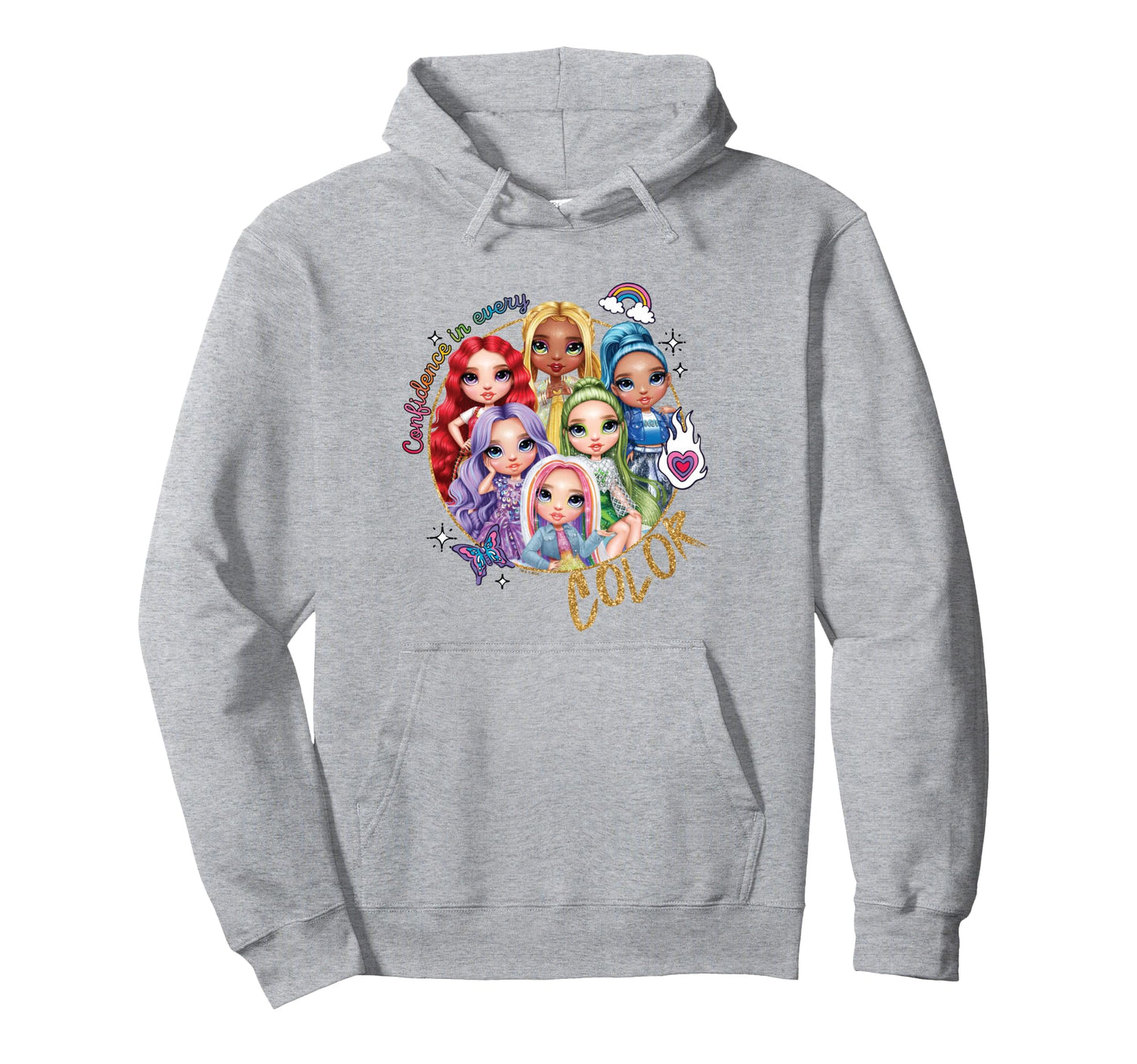 Rainbow High Confidence Every Color Hoodie - Novelty Apparel Men Women - T-Shirt, Sweatshirt, Hoodie