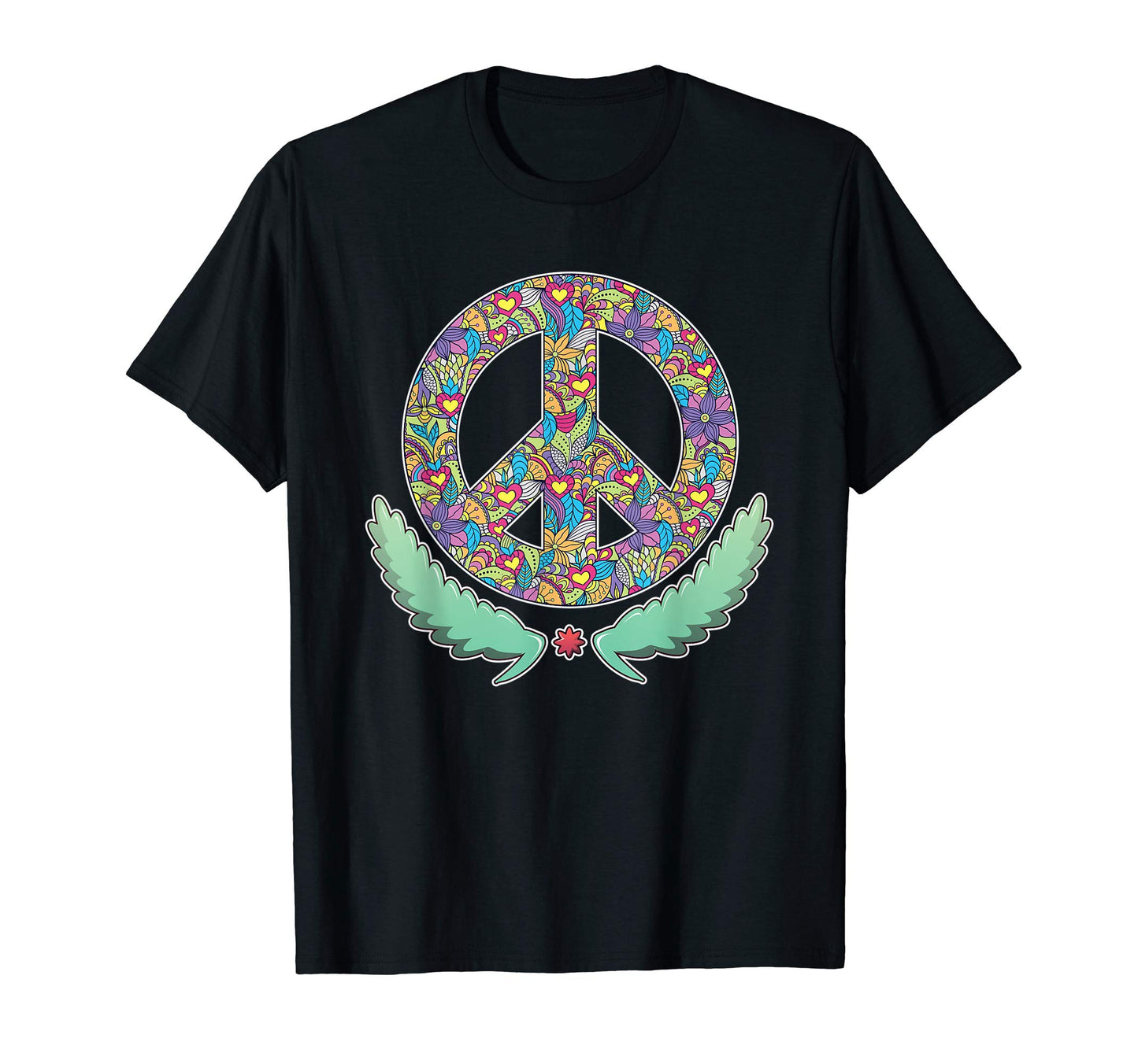 Peace Symbol Hippie Tees Hoodie - Novelty Apparel for Adults - T-Shirt, Sweatshirt, Hoodie