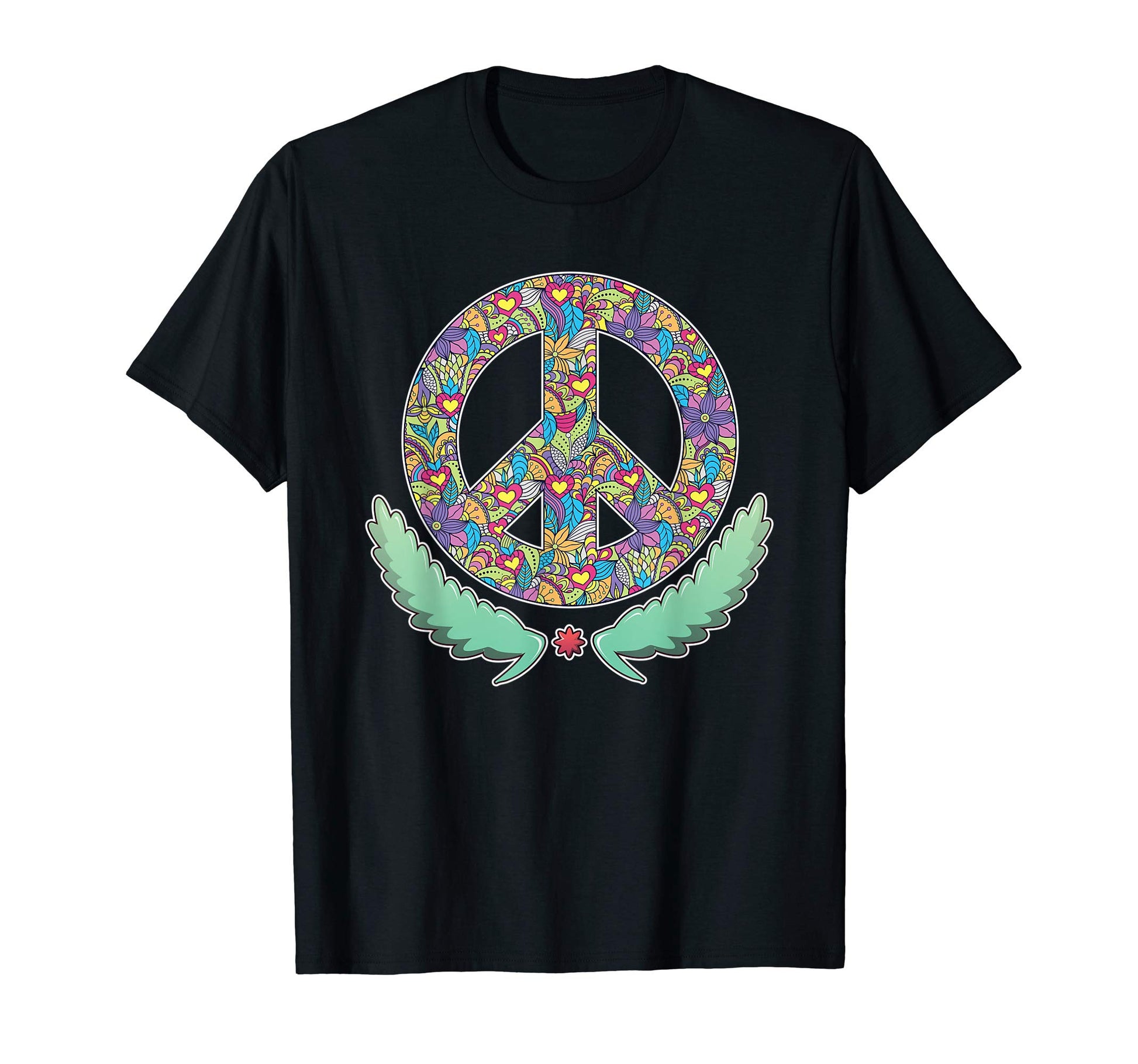 Peace Symbol Hippie Tees Hoodie - Novelty Apparel for Adults - T-Shirt, Sweatshirt, Hoodie