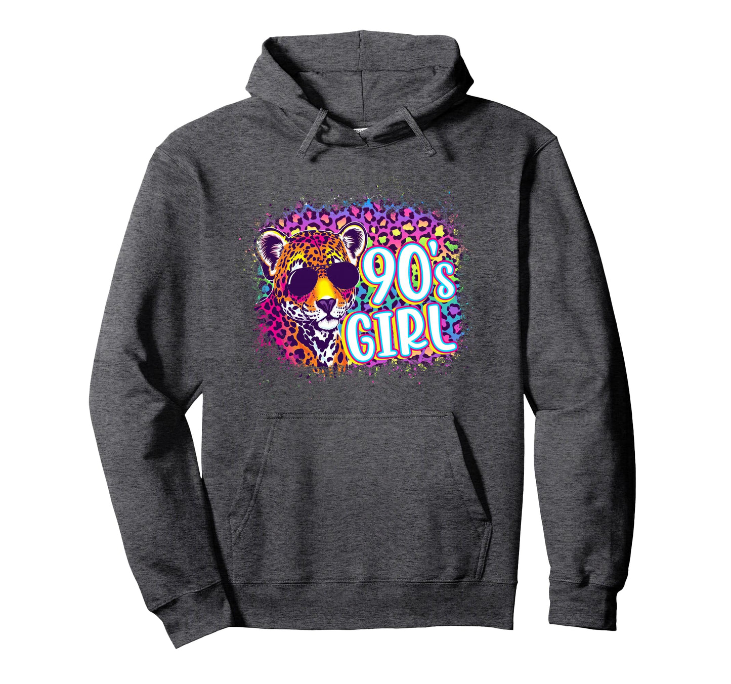 90S Birthday Party Rainbow Leopard 1990S Hoodie - Streetwear Style Unisex - T-Shirt, Sweatshirt, Hoodie