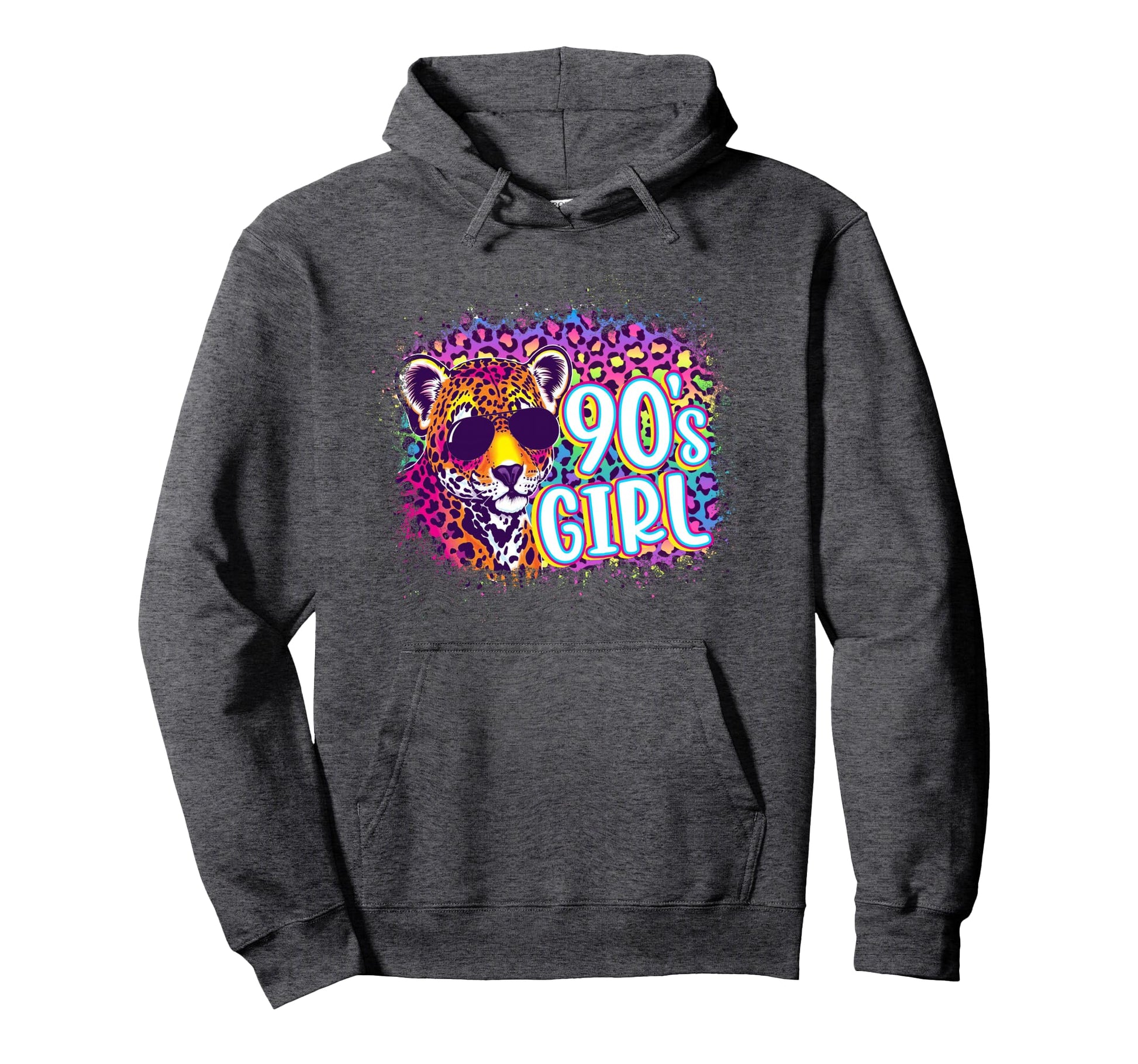 90S Birthday Party Rainbow Leopard 1990S Hoodie - Streetwear Style Unisex - T-Shirt, Sweatshirt, Hoodie