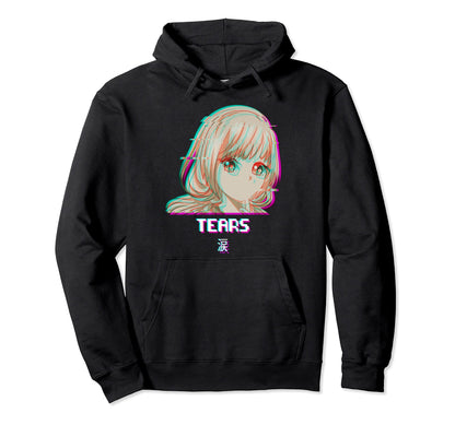 Tears Aesthetic Vaporwave Japan Hoodie - Custom Art Print Men Women - T-Shirt, Sweatshirt, Hoodie