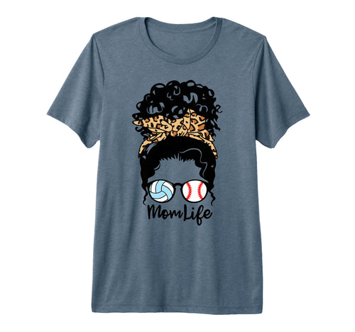 Mom Life Messy Bun Curly Hair T-Shirt - Casual Everyday Wear Men Women - T-Shirt, Sweatshirt, Hoodie