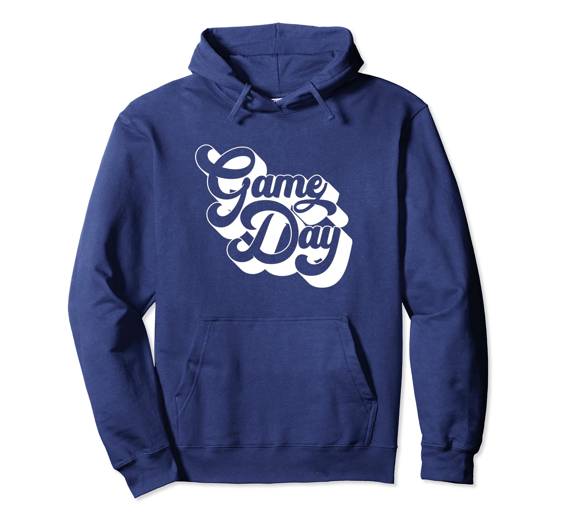 Game Day White Blue Sports Soccer Hoodie - Casual Everyday Wear Unisex - T-Shirt, Sweatshirt, Hoodie
