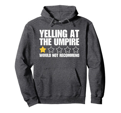 Baseball Dad Umpire 1 Star Rating Hoodie - Custom Art Print Men Women - T-Shirt, Sweatshirt, Hoodie