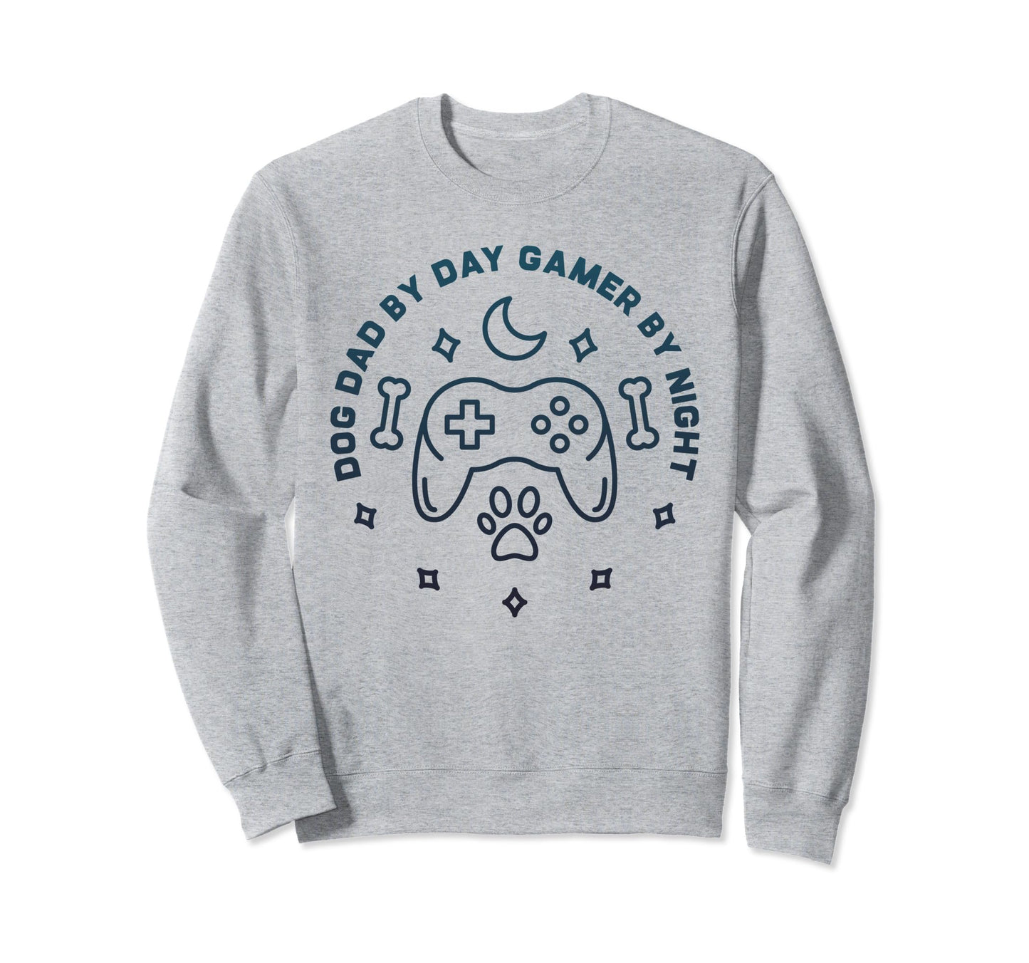 Dog Dad Day Gamer Night Video Sweatshirt - Custom Art Print Men Women - T-Shirt, Sweatshirt, Hoodie